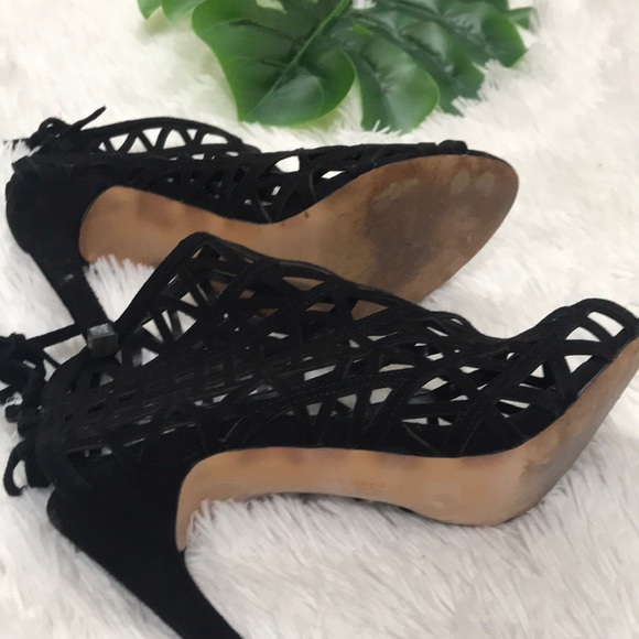 Zara Open Toe Cut Out Boots - Picture 6 of 8